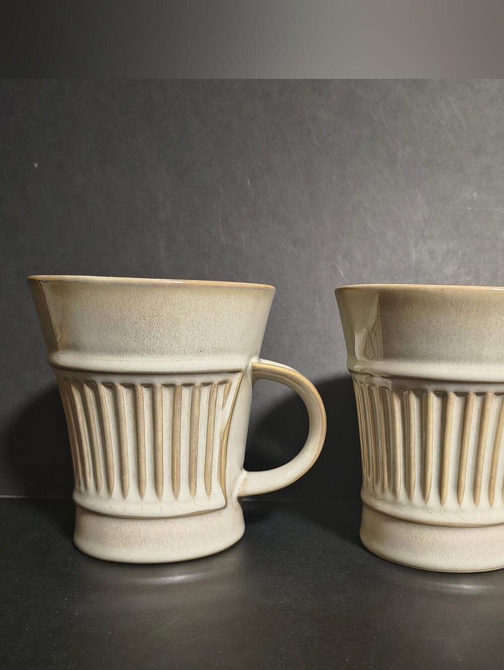 2 Dansk Early Days Old Roadhouse Diner Dansk Flamestone Carmel 12 Oz Mugs